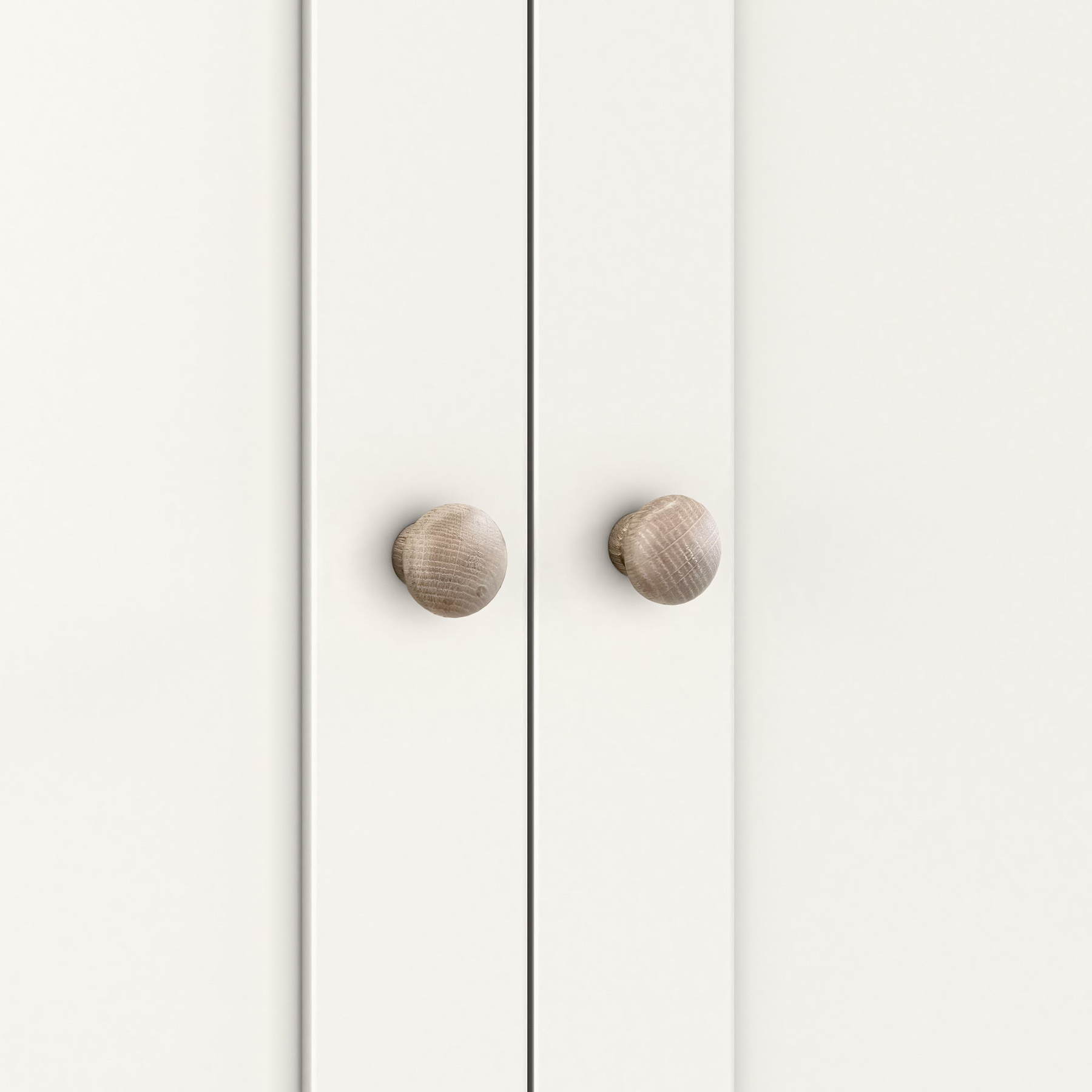 Farrow Triple Wardrobe with Drawers and wooden handles from Roseland Furniture