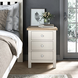 Farrow XL Coconut White Bedside Table  from Roseland Furniture - Lifestyle Shot