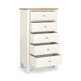 Farrow XL Washed Oak White Tallboy SH from Roseland Furniture