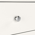 Farrow XL Coconut Washed Oak Coconut White 2 Over 3 Chest of Drawers from Roseland Furniture - Close up of silver knob