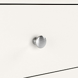 Farrow XL Coconut Washed Oak Coconut White 2 Over 3 Chest of Drawers from Roseland Furniture - Close up of silver knob