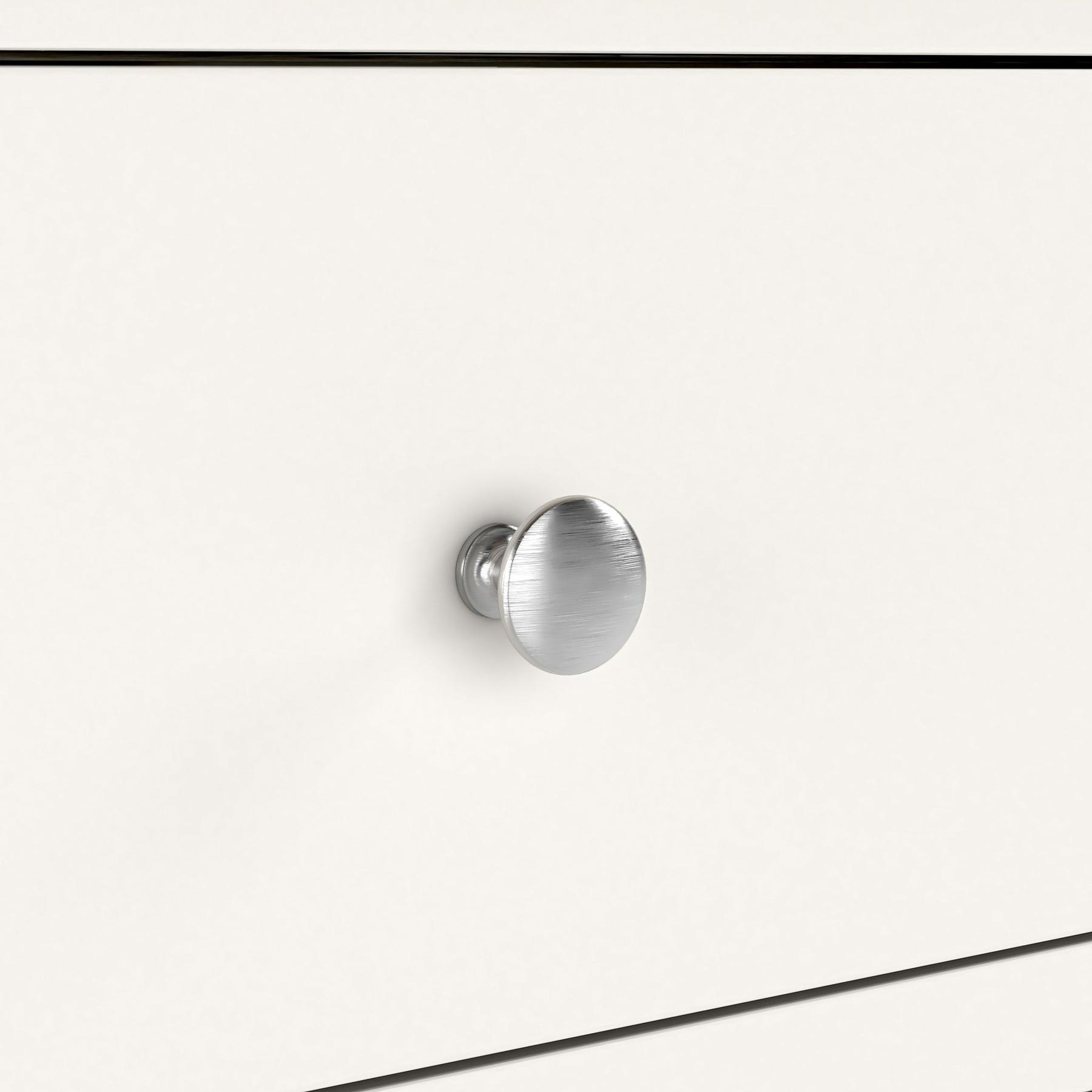 Farrow XL Coconut Washed Oak Coconut White 2 Over 3 Chest of Drawers from Roseland Furniture - Close up of silver knob