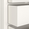 Farrow XL Coconut Washed Oak Coconut White 2 Over 3 Chest of Drawers from Roseland Furniture - Close up of drawers