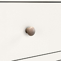 Farrow XL Coconut White Washed Oak 2 Over 3 Chest of Drawers from Roseland Furniture - Close up of wooden knob