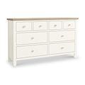 Farrow XL Coconut White 8 Drawer Chest with metal handles from Roseland Furniture