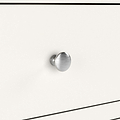 Farrow XL Coconut White 8 Drawer Chest with metal handles from Roseland Furniture