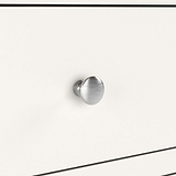 Farrow XL Coconut White 8 Drawer Chest with metal handles from Roseland Furniture