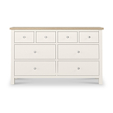 Farrow XL Coconut White 8 Drawer Chest with metal handles from Roseland Furniture