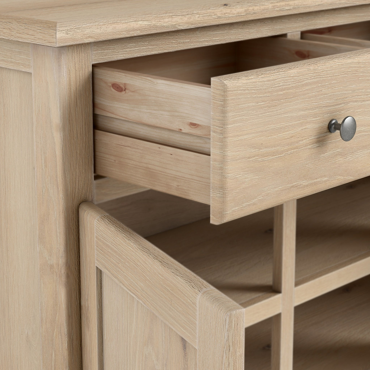 Celine Washed Oak Extra Large Sideboard from Roseland Furniture