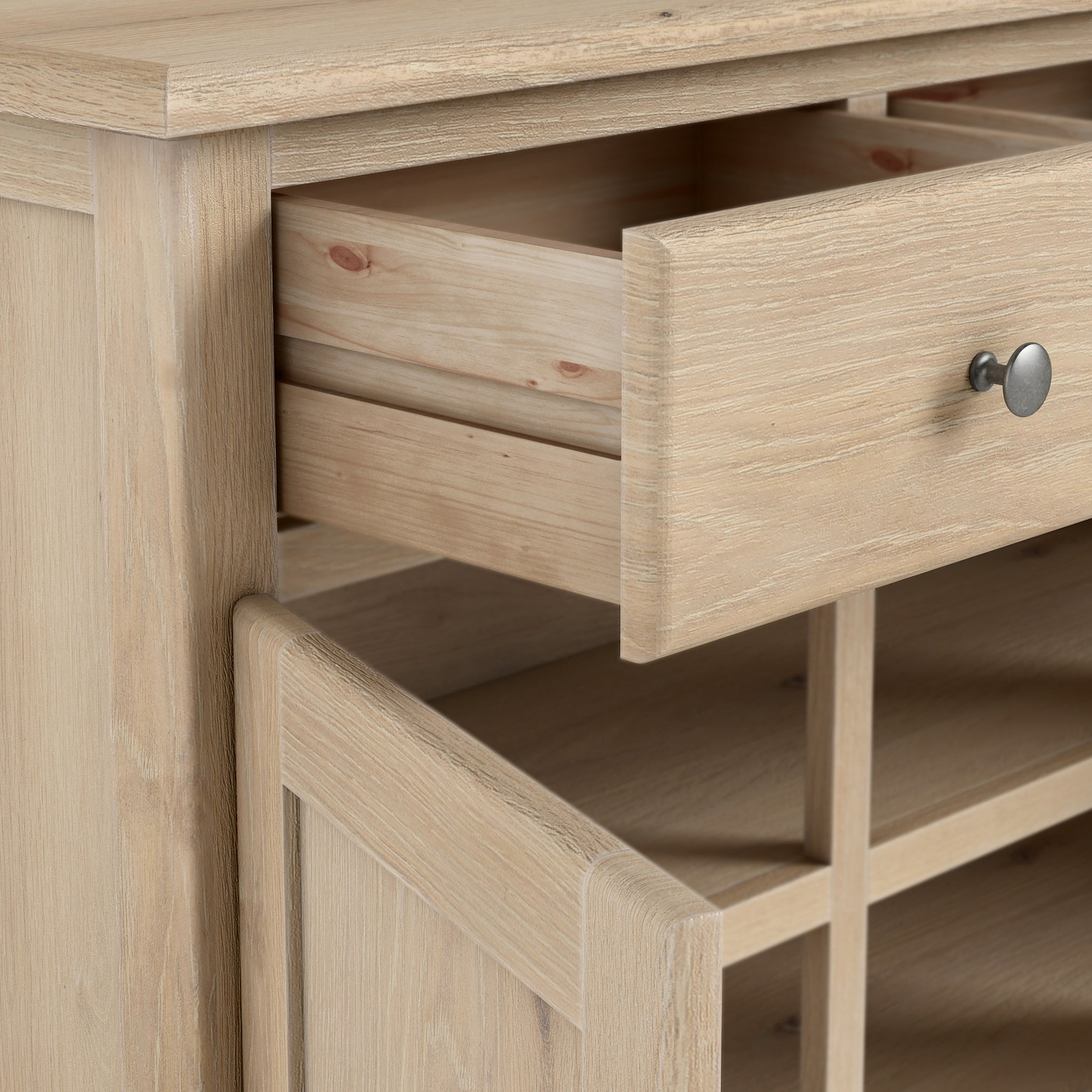 Celine Washed Oak Extra Large Sideboard from Roseland Furniture
