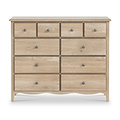 Celine Washed Oak 4 Over 6 Drawer Chest from Roseland Furniture
