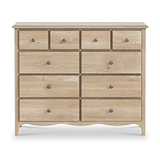 Celine Washed Oak 4 Over 6 Drawer Chest from Roseland Furniture