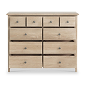 Celine Washed Oak 4 Over 6 Drawer Chest from Roseland Furniture