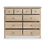 Celine Washed Oak 4 Over 6 Drawer Chest from Roseland Furniture