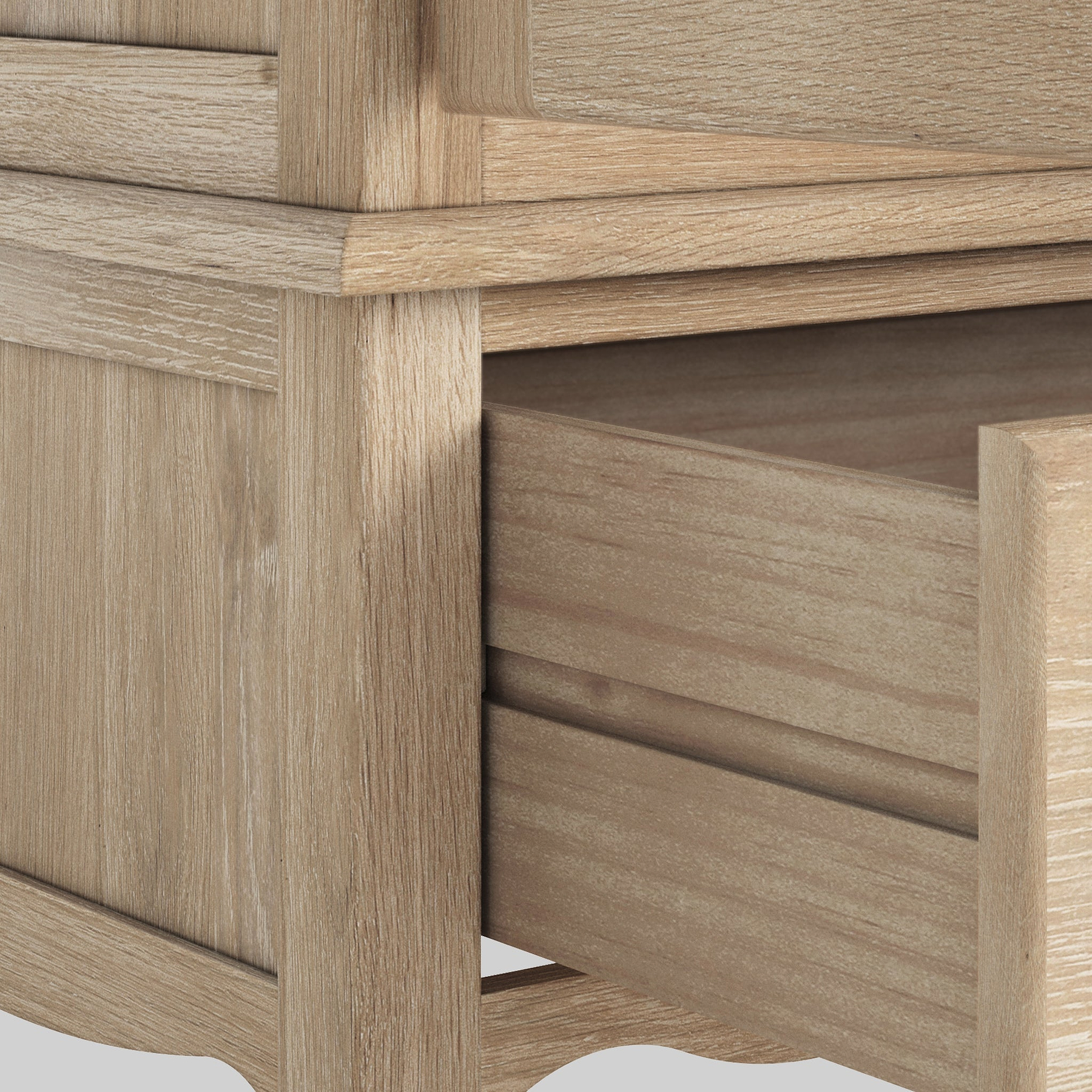 Celine Washed Oak 4 Door Wardrobe from Roseland Furniture