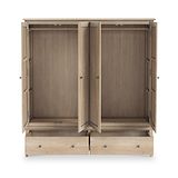 Celine Washed Oak 4 Door Wardrobe from Roseland Furniture