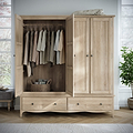 Celine Washed Oak 4 Door Wardrobe from Roseland Furniture