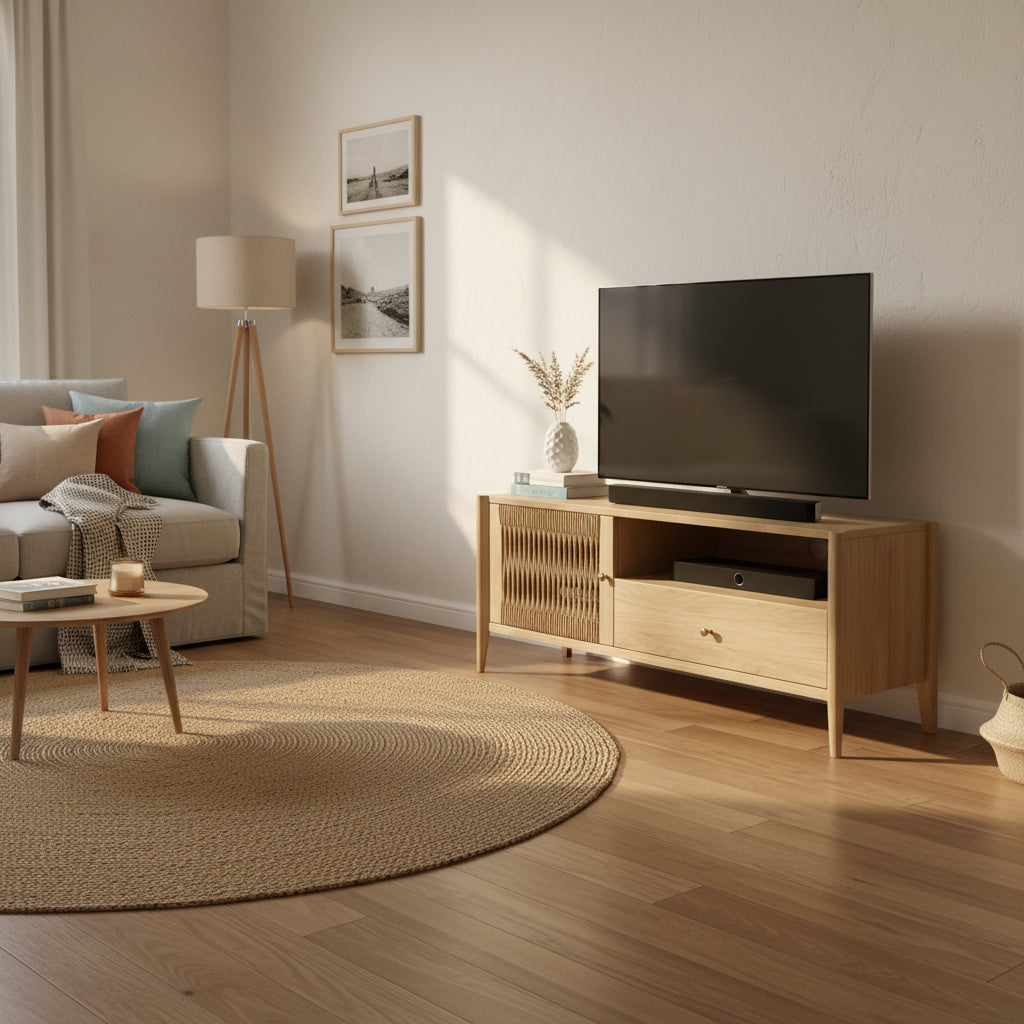 Harborough Oak 120cm TV Unit from Roseland Furniture