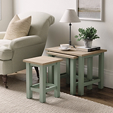 Farrow Nest of Tables Washed Oak Sage from Roseland Furniture