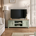 Farrow 120cm TV Unit Washed Oak Sage from Roseland Furniture