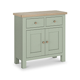 Farrow Sage Mini Sideboard with wooden handles from Roseland Furniture