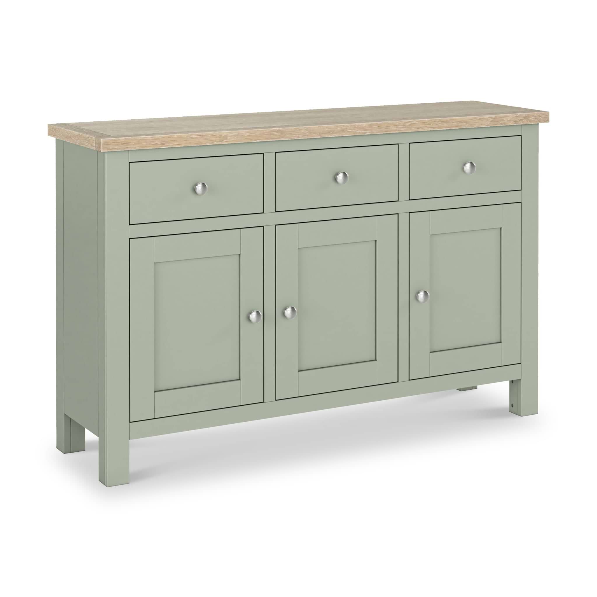 Farrow Sage Large Sideboard with metal handles from Roseland Furniture