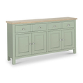 Farrow Sage Extra Large Sideboard with metal handles from Roseland Furniture