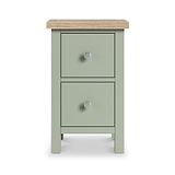 Farrow Slim Bedside Washed Oak Sage from Roseland Furniture