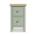 Farrow Slim Bedside Washed Oak Sage from Roseland Furniture