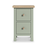 Farrow Slim Bedside Washed Oak Sage from Roseland Furniture