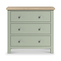 Farrow 3 Drawer Chest Washed Oak Sage from Roseland Furniture
