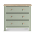 Farrow 3 Drawer Chest Washed Oak Sage from Roseland Furniture