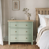 Farrow 3 Drawer Chest Washed Oak Sage from Roseland Furniture