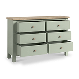 Farrow 6 Drawer Chest Washed Oak Sage from Roseland Furniture