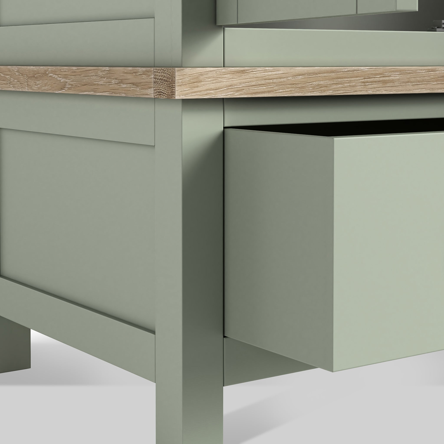 Farrow Gents Wardrobe Washed Oak Sage from Roseland Furniture