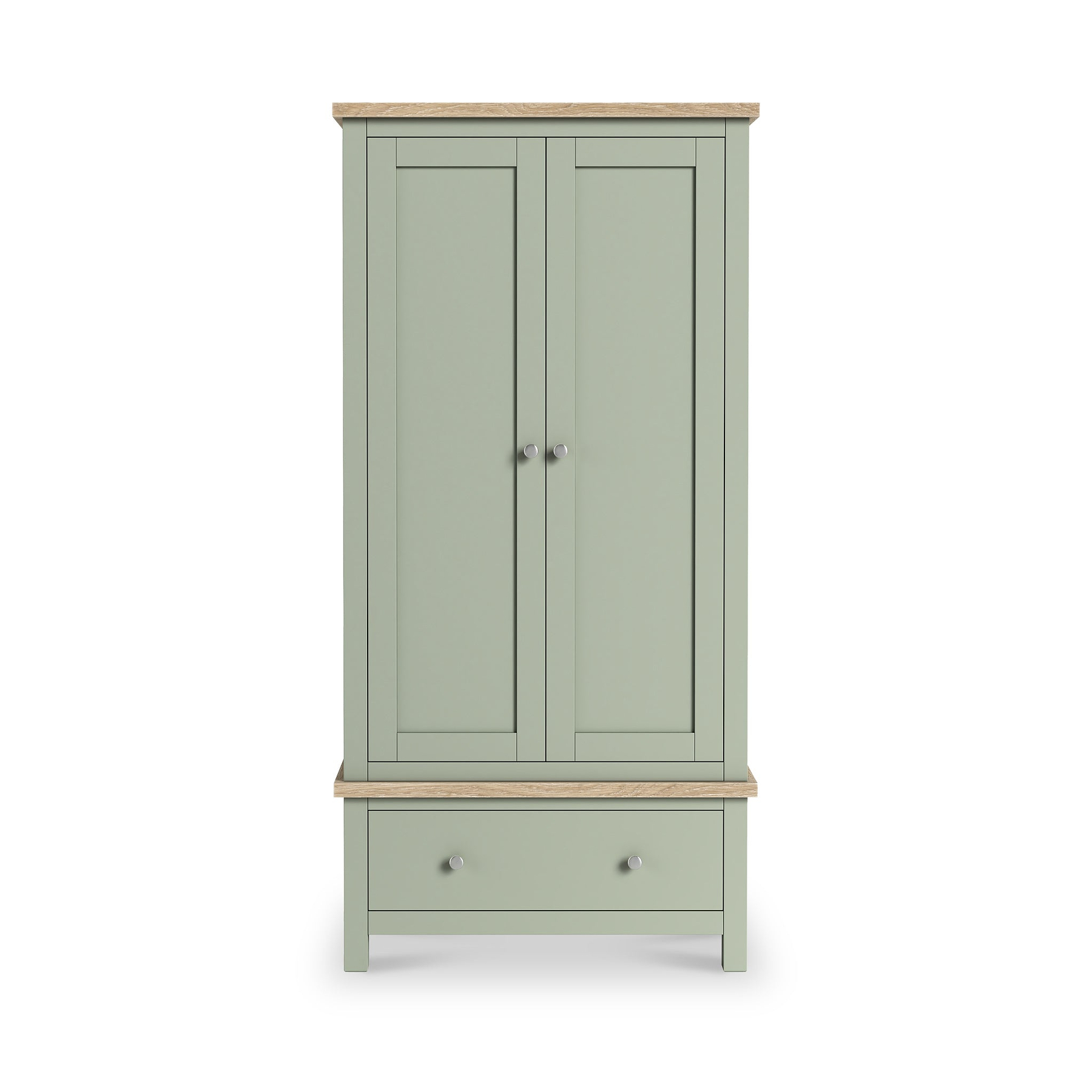 Farrow Gents Wardrobe Washed Oak Sage from Roseland Furniture