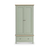 Farrow Gents Wardrobe Washed Oak Sage from Roseland Furniture