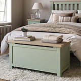 Farrow Blanket Box Washed Oak Sage from Roseland Furniture