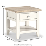 Bramley 1 Drawer Lamp Table from Roseland Furniture