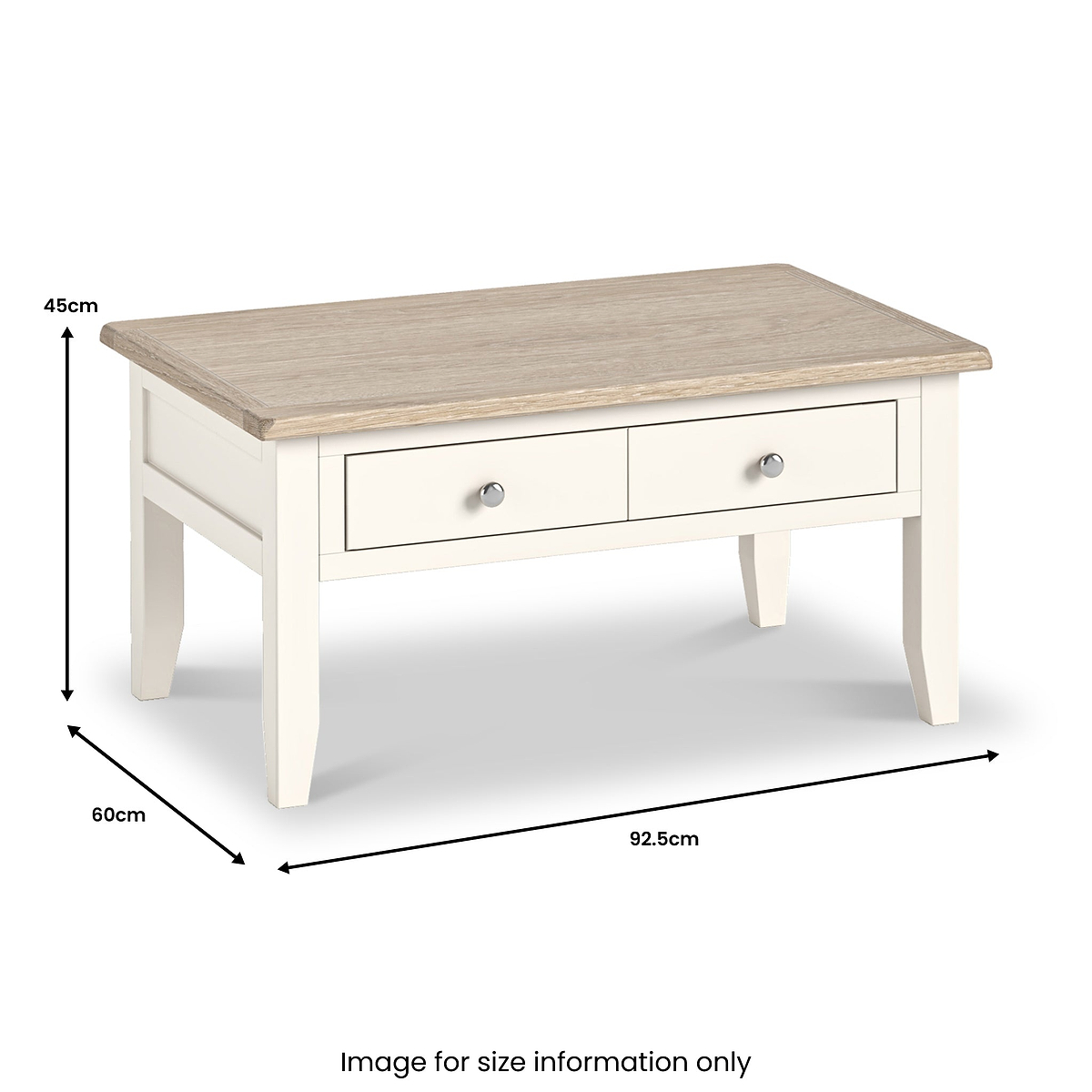 Bramley 2 Drawer Coffee Table from Roseland Furniture