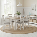 Bramley 150-200cm Extendable Dining Table and Ladder Back Dining Chairs from Roseland Furniture