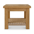 Zelah Oak Coffee Table With Woven Shelf from Roseland Furniture