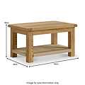 Zelah Oak Coffee Table With Woven Shelf from Roseland Furniture