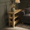 Zelah Oak Sofa Side Table from Roseland Furniture