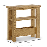 Zelah Oak Sofa Side Table from Roseland Furniture