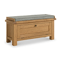 Zelah Oak Storage Bench from Roseland Furniture