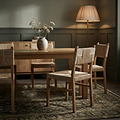 Zelah Oak Woven Dining Chair from Roseland Furniture