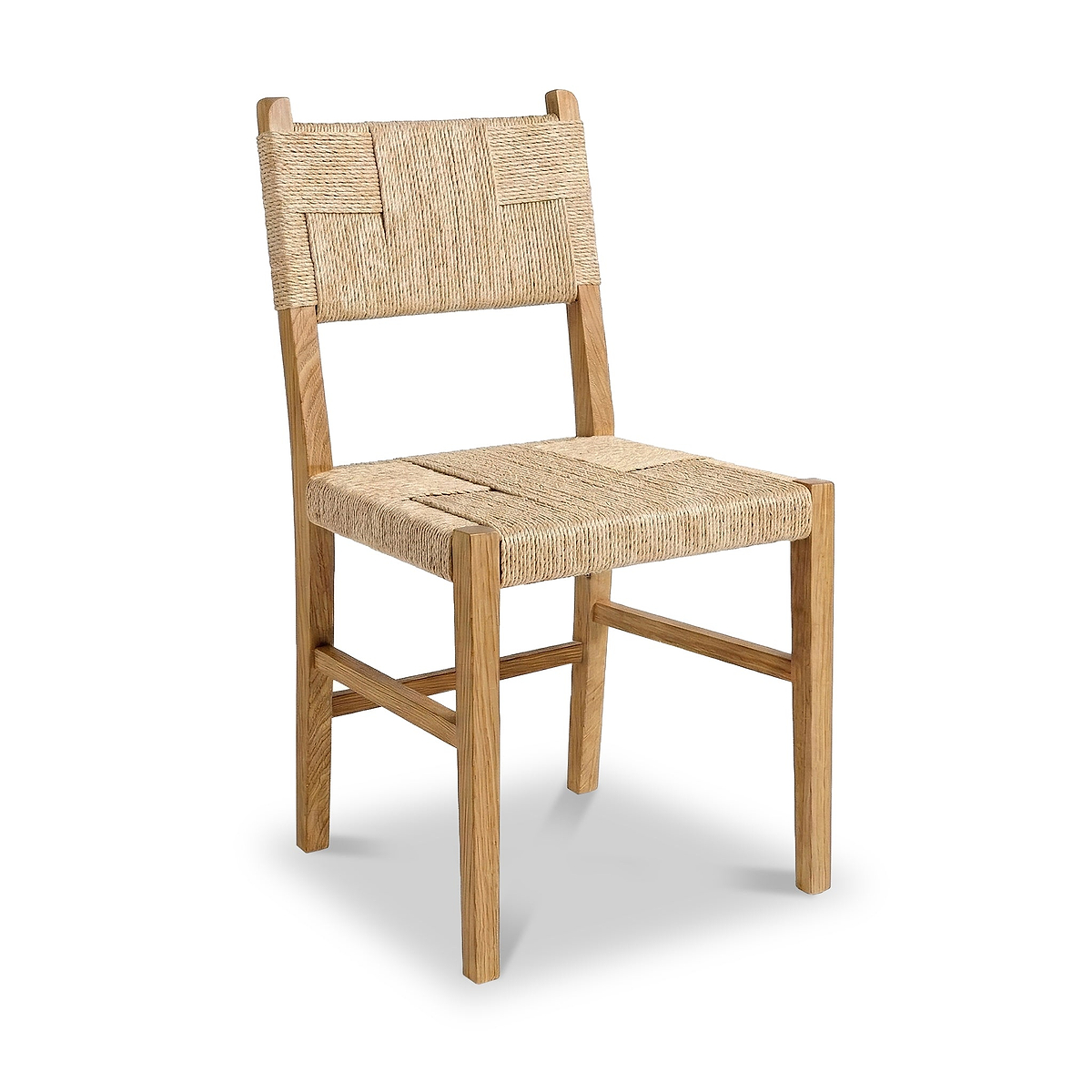Zelah Oak Woven Dining Chair Size1 from Roseland Furniture