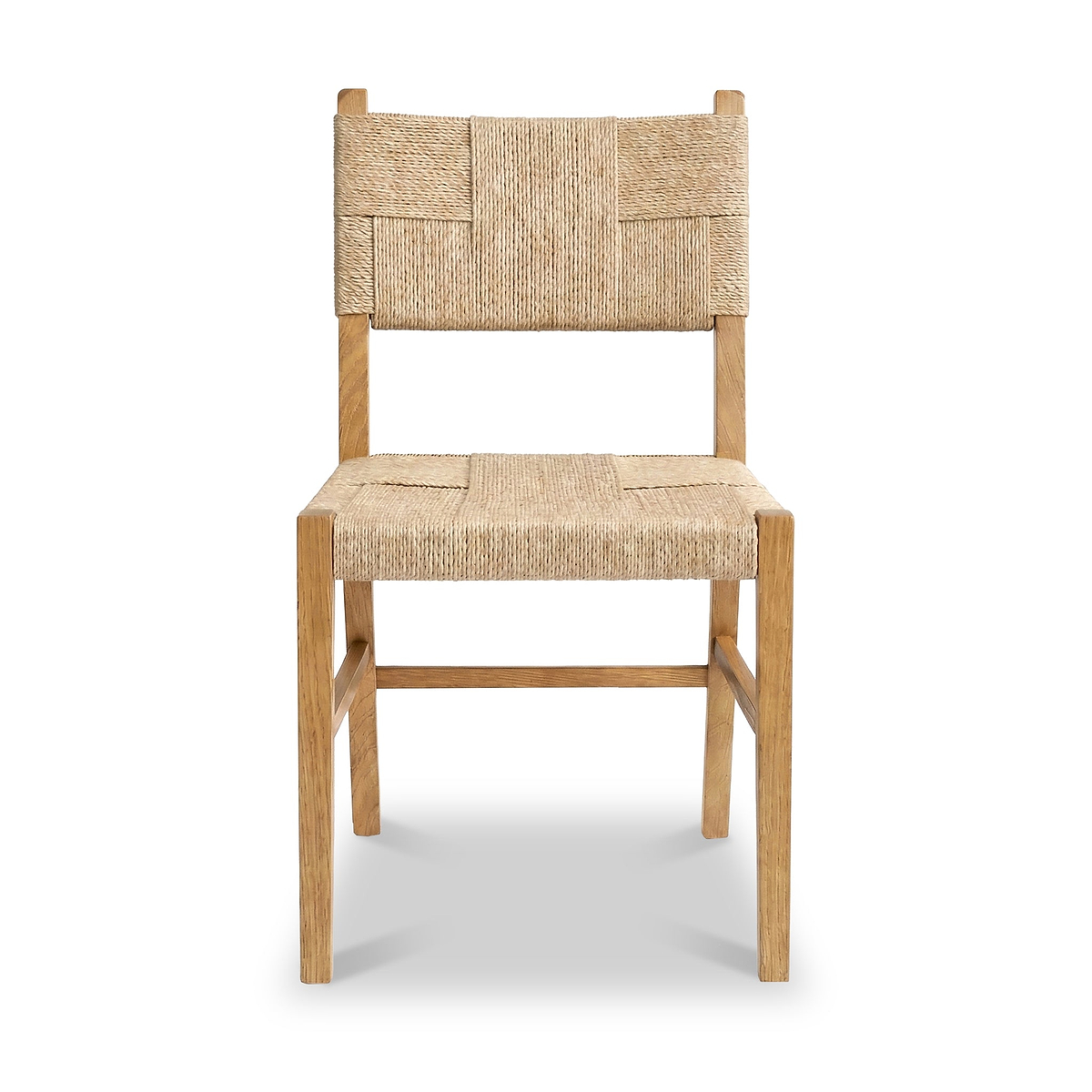 Zelah Oak Woven Dining Chair Size1 from Roseland Furniture