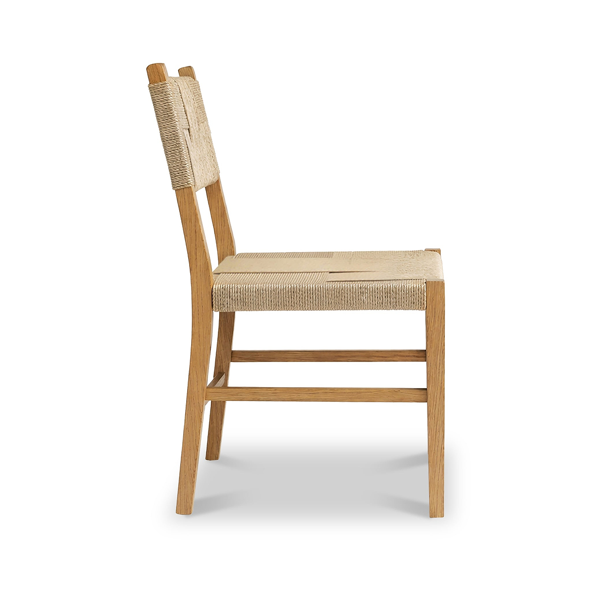 Zelah Oak Woven Dining Chair Size1 from Roseland Furniture